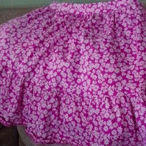 2 Girls Lands' End Cotton Skorts w/short insert.